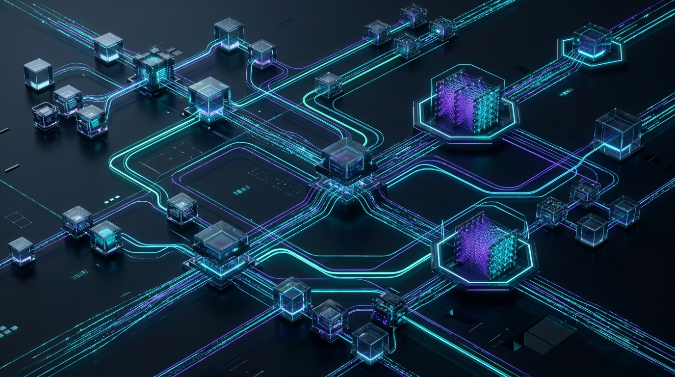 Abstract 3D visualization of software architecture and data workflows